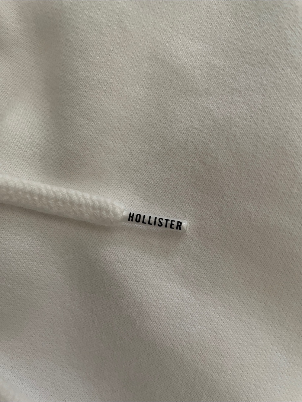 Hollister White Fleece Jogger Sweatpants Women’s Drawstring Lounge Athleisure - Picture 6 of 8